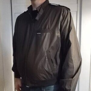 Members Only Mens Cafe Racer Jacket Classic 1980's Style Bomber Black Size 44L